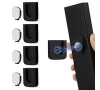 FIDWALL Magnetic Remote Control Holder Wall Mount, Innovative Slot Design for Effortless Organization of Home, Office, and School Supplies - Organize and Fix Remotes with Ease (Black, 4 pack)