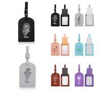 FIDWALL Personalised - Custom Luggage Tags for Suitcases, Leather Suitcase Tag, Travel Luggage Labels, Multiple Colours & Designs, Name ID Tag for Bags & Backpacks