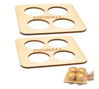 FIDWALL Personalized Festival Essentials Drinks Carrier,All Inclusive Drinks Carrier Drinks Holder Holiday,Festival Accessories,Durable Stylish Portable Beer Tray,Easy Carry (2-Pack 4-Cup)