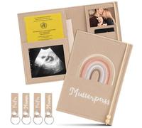 FIDWALL Set of 2 Felt Sleeves with Compartments for the Maternity Book, Protective Cover for the Maternity Book, Ultrasound, Vaccination Book, Card