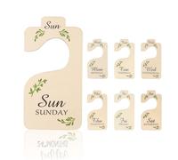 FIDWALL Wooden Closet Dividers for Organization, Baby Clothes Dividers and Weekly Wardrobe Separators, Ideal for Clothing Sorting, Nursery and Home Closet Organizer (Week)