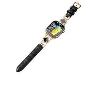 Fidzvsts Leather Straps Compatible with Apple Watch Band Women, Dressy Slim Strap Replacement Wristband with four - leaf Clover Bling Diamond Metal Buckle for iWatch Series SE 8 7 6 5 4 3 2 1 Ultra