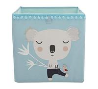 Fieans Foldable Cube Storage Box Kids Cartoon Animal Fabric Basket Bin Organiser for Toys, Nursery, Laundry, Shelf - Blue Koala