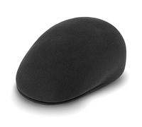 fiebig Clifton Flatcap | Gatsby in 100% Pure New Wool | Unisex Newsboy-Cap Made in Italy (54-S, Anthracite)