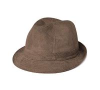 fiebig Westminster Corduroy hat | Trilby for Women & Men Made of Cotton | in Fedora with Cord Set, Inner Band & mesh Lining (60-XL, Brown)
