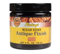 Fiebing's Antique Finish (4 oz) - Two-Toned Effect Emphasizes Leathercraft Embossing - Antiquing & Restoration Paste for Contrasted Accent Finish on Leather Boot, Shoe, Purse, Belt (Medium Brown)