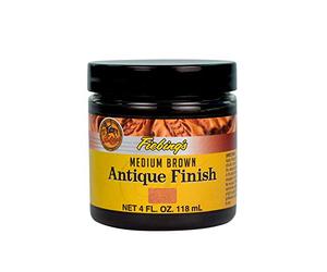Fiebing's Antique Finish (4 oz) - Two-Toned Effect Emphasizes Leathercraft Embossing - Antiquing & Restoration Paste for Contrasted Accent Finish on Leather Boot, Shoe, Purse, Belt (Medium Brown)