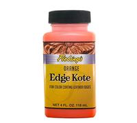 Fiebing's Edge Kote 4 Fl Oz - Orange - for Coloring Leather Edges on Purses, Bags, Shoes, Holsters, Wallets, etc