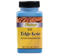 Fiebing's Edge Kote (4oz, Blue) - Leather Edge Paint for Shoes, Furniture, Purses, Couches, Belts - Flexible, Water Resistant, Semi Gloss Color Coating Leather Dye to Protect Natural Edges
