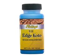 Fiebing's Edge Kote (4oz, Blue) - Leather Edge Paint for Shoes, Furniture, Purses, Couches, Belts - Flexible, Water Resistant, Semi Gloss Color Coating Leather Dye to Protect Natural Edges