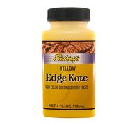 Fiebing's Edge Kote (4oz, Yellow) - Leather Edge Paint for Shoes, Furniture, Purses, Couches, Belts - Flexible, Water Resistant, Semi Gloss Color Coating Leather Dye to Protect Natural Edges