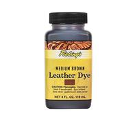Fiebing's Leather Dye (4 Fl Oz, Medium Brown) - Alcohol-Based, Penetrating, Permanent Dye for Shoes, Boots, Belts, Bags, Furniture - Includes Wool Dauber Applicator - Recolor & Restore Leathercraft
