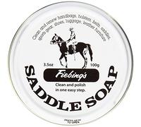 Fiebing's White Saddle Soap for Leather (3.5 oz Tin) - Leather Cleaner & Conditioner to Soften & Protect Leathercraft, Car Seat, Couch, Shoe & Saddles