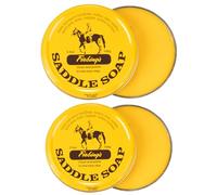 Fiebing's Yellow Saddle Soap for Leather (2 Pack, 3.5 oz Each) - Leather Cleaner & Conditioner to Soften, Protect & Restore Leathercraft - Leather Soap for Car Seat, Couch, Shoe, Purse, Boot, Bag