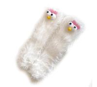 Fiednoy 2 Pairs Monster Socks Silly Socks Weird, 3D personalized, Crazy, Ugly, Quirky, Novelty Gift for Women, Halloween Mid-Calf Socks