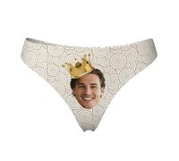 Fiednoy Personalized Panties for Women, Custom Thong, Funny Thongs Featuring Women, Valentines Lingerie for Her Sexy