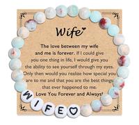 FIEEFX Mom Grandma Wife Aunt Nana Mama Gigi Mimi Grammy Granny Nonna Bracelet Jewelry Gifts for Women Adults on Mother's Day Valentines Christmas Birthday Easter Thanksgiving, 5 UK, Stone, no gemstone