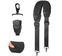 FIEIL 67" Universal Shoulder Strap, 3D Sponge Thick Padded Bag Strap with Double Adjustable Buckles and Metal Hooks, Ideal for Briefcases, Computer Satchels, Crossbody Bags, Luggage (Reduce Pressure)