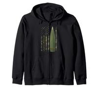 Field artillery officer american flag Zip Hoodie