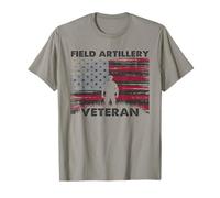 Field Artillery Veteran Patriotic US Flag T-Shirt