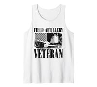 Field Artillery Veteran Patriotic US Flag Tank Top