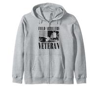 Field Artillery Veteran Patriotic US Flag Zip Hoodie