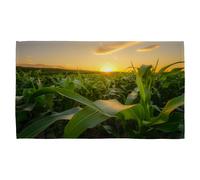 field at sunset Designer Kitchen Towel Designer Kitchen Towel Benjamin Tate Design Green One Size