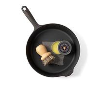 Field Company Starter Set: No.8 Cast Iron Skillet (10.25 in, 4.5 lbs) with Cast Iron Cleaning Kit - Smoother, Lighter, Made in USA, Vintage Design, Pre-Seasoned