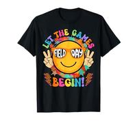 Field Day 2025 Smile Face Let The Games Begin Field Trip T-Shirt