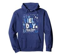 Field Day Blue Team Funny for Kids Teacher Field Day Games Pullover Hoodie