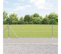 Field Fence 0.8x50 m Galvanised Steel Berkfield Home Silver One Size