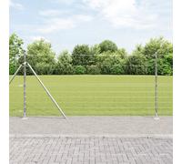 Field Fence 1.2x25 m Galvanised Steel Berkfield Home Silver One Size