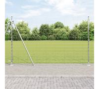 Field Fence 1.5x50 m Galvanised Steel Berkfield Home Silver One Size