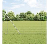 Field Fence 1.6x25 m Galvanised Steel Berkfield Home Silver One Size