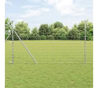 vidaXL Field Fence Silver 25 x 1.4 m Galvanised steel