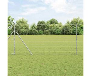 Field Fence Silver 25 x 1.2m Galvanised Steel Roll Durable Outdoor Garden Heavy