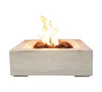 Field & Flame Mazus Gas Fire Pit in Travertine in Cream Field & Flame Cream