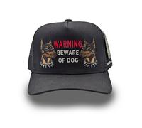 Field Grade Beware Of Dog Trucker Cap Twill Mesh Baseball Cap Dog Embroidery