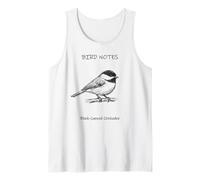Field Guide Black-Capped Chickadee Birdwatching Birdwatcher Tank Top