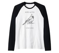 Field Guide Northern Cardinal Cute Birdwatching Birdwatcher Raglan Baseball Tee