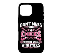Field Hockey Adult Humor Don't Mess With Chicks Who Hits Case for iPhone 16 Pro Max