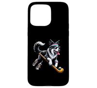Field Hockey Border Collie Cool Sports Dog Case for iPhone 15 Pro Max