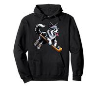 Field Hockey Border Collie Cool Sports Dog Pullover Hoodie