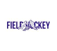 Field Hockey Font Design with Sport Player Cartoon Graphic Engraving Decals 33x126.5cm Glass Stickers DarkBlue