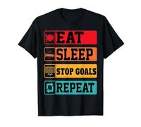 Field Hockey Goalie Lover Eat Sleep Stop Goals Repeat Tee T-Shirt