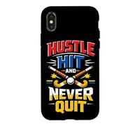 Field Hockey Hustle Hit And Never Quit Case for iPhone X/XS