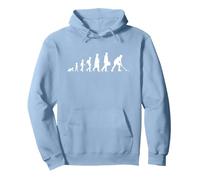 Field Hockey Player Evolution Recreational Sports Pullover Hoodie, Adult Unisex, Dusty Blue, X-Large
