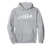 Field Hockey Player Evolution Recreational Sports Pullover Hoodie, Adult Unisex, Heather Grey, Small