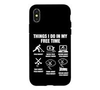 Field Hockey Things I Do In My Free Time Field Hockey Case for iPhone X/XS
