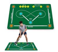 Field Hockey Training Mat 150 x 90 cm Non-Slip and Low Noise | Noise dampening exercise mat with marked lines, perfect for training stick handling